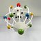 Mid-Century Italian Chandelier with Colored Spheres, 1940s 4