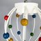 Mid-Century Italian Chandelier with Colored Spheres, 1940s 8