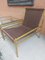 Vintage Italian Brass Dining Chairs and Table 1970s, Set of 3 2