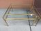 Vintage Italian Brass Dining Chairs and Table 1970s, Set of 3 4