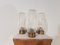Vintage Wandlampen aus Gebürstetem Messing & Glas, 1960er, 3er Set 2
