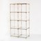 Vintage Shelf in Gilded Iron, Faux Bamboo, Cane and Glass, Spain, 1960s 3