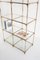 Vintage Shelf in Gilded Iron, Faux Bamboo, Cane and Glass, Spain, 1960s 6