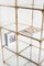 Vintage Shelf in Gilded Iron, Faux Bamboo, Cane and Glass, Spain, 1960s 7