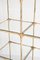 Vintage Shelf in Gilded Iron, Faux Bamboo, Cane and Glass, Spain, 1960s 12