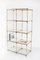 Vintage Shelf in Gilded Iron, Faux Bamboo, Cane and Glass, Spain, 1960s 4