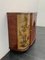 Mueble bar Art Déco de plumas de nogal y lacado chinoiserie, años 30, Imagen 5