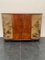 Mueble bar Art Déco de plumas de nogal y lacado chinoiserie, años 30, Imagen 1