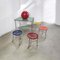 Children's Table with Colourful Folding Chairs, 1960s, Set of 5 3