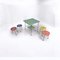 Children's Table with Colourful Folding Chairs, 1960s, Set of 5 2