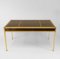 Mid-Century Schreibtisch aus Messing & Leder im Stil von Maison Jansen, 1950er 14
