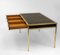 Mid-Century Schreibtisch aus Messing & Leder im Stil von Maison Jansen, 1950er 6