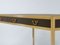 Mid-Century Schreibtisch aus Messing & Leder im Stil von Maison Jansen, 1950er 9