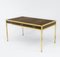 Mid-Century Schreibtisch aus Messing & Leder im Stil von Maison Jansen, 1950er 18