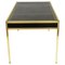 Mid-Century Schreibtisch aus Messing & Leder im Stil von Maison Jansen, 1950er 8
