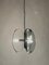 Italian Chrome and Light Blue Glass Ceiling Light, 1970s 8