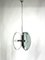 Italian Chrome and Light Blue Glass Ceiling Light, 1970s 2