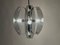 Italian Chrome and Light Blue Glass Ceiling Light, 1970s 9