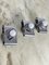 Vintage Italian Steel and Murano Glass Wall Lamps, 1970s, Set of 3 2