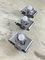 Vintage Italian Steel and Murano Glass Wall Lamps, 1970s, Set of 3 1
