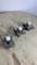 Vintage Italian Steel and Murano Glass Wall Lamps, 1970s, Set of 3 8