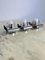 Vintage Italian Steel and Murano Glass Wall Lamps, 1970s, Set of 3 6