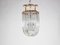 Round Crystal Curved Glass Hanging Light, 1980 3