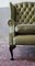 Vintage Chesterfield Armchair in Green 5