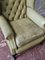 Vintage Chesterfield Armchair in Green 8