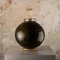 Schwarze Vintage Murano Glasvase mit Goldflocken, 1980er 9