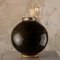 Schwarze Vintage Murano Glasvase mit Goldflocken, 1980er 2