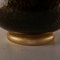Schwarze Vintage Murano Glasvase mit Goldflocken, 1980er 13