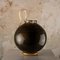 Schwarze Vintage Murano Glasvase mit Goldflocken, 1980er 1
