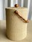 Vintage American Cane Woven Ice Bucket with Bamboo Handles, 1960s 4