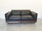 Modulare Mod. 920 Sofas aus schwarzem Leder & Nussholz von Afra & Tobia Scarpa für Cassina, 1967, 2er Set 2
