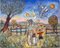 Yvan Philmer, Ritorno dal giardino, XXI secolo, Olio e acrilico su tela, Immagine 1