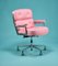 Poltrona Lobby in pelle rosa di Eames per Herman Miller, anni '70, Immagine 10