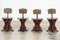 19th Century English Ecclesiastical Pine Chairs, 1890s, Set of 4 5