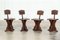 19th Century English Ecclesiastical Pine Chairs, 1890s, Set of 4 4