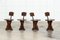 19th Century English Ecclesiastical Pine Chairs, 1890s, Set of 4 12