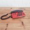 Telefono da scrivania vintage nero e rosso, anni '70, Immagine 2