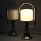 Italian Vintage Table Lamps in Chromed Metal and Opaline, Set of 2 4