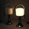 Italian Vintage Table Lamps in Chromed Metal and Opaline, Set of 2 3