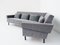 Sofá moderno Mid-Century de tela gris plomo con cojines de plumas y terciopelo al estilo de George Nelson para Knoll Inc. / Knoll International, 1968, Imagen 3
