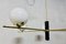 Chandelier with White Opal Spheres, 1960s 2