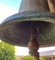 Antique French Bronze Bell with Clapper 4