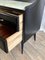 Mid-Century Italian Black Lacquered Sideboard with Marble Pattern Glass Top, 1950s, Image 12