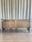 Mid-Century Italian Black Lacquered Sideboard with Marble Pattern Glass Top, 1950s, Image 5