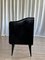 Mid-Century Italian Black Lacquered Sideboard with Marble Pattern Glass Top, 1950s, Image 9