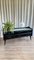 Mid-Century Italian Black Lacquered Sideboard with Marble Pattern Glass Top, 1950s, Image 4